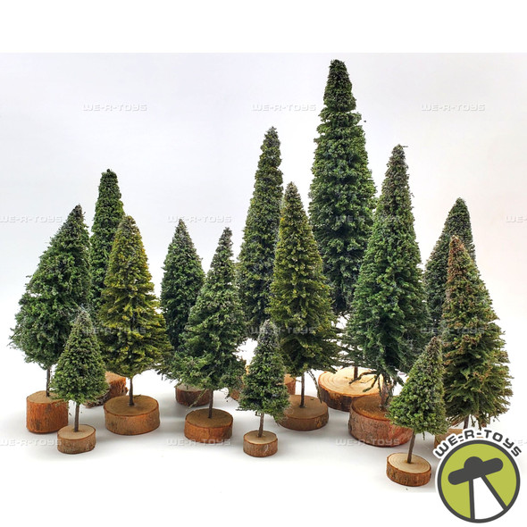 Department 56 Natural Evergreens Set of 14 Village Accessories #52886
