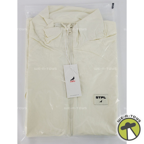 Staple Pigeon Jacket Windbreaker STPL Off White Half Zip Size L