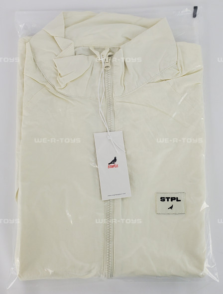 Staple Pigeon Jacket Windbreaker STPL Off White Half Zip Size L