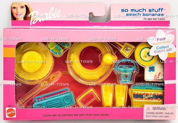 Barbie So Much Stuff Beach Bonanza Accessory Set 2001 Mattel 88815