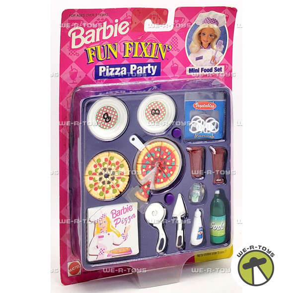 Barbie Fun Fixin' Pizza Party Mini Food Set 1997 Mattel 67681