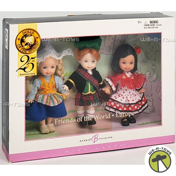 Friends of The World Europe Kelly and Friends Barbie Dolls Gift Set 2004 Mattel
