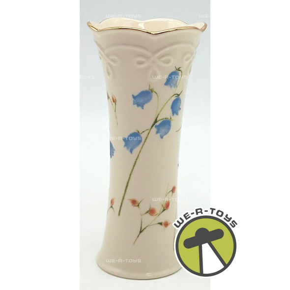 Lenox Bud Flower Vase Ivory with Pink & Blue Flowers Small Size 780684
