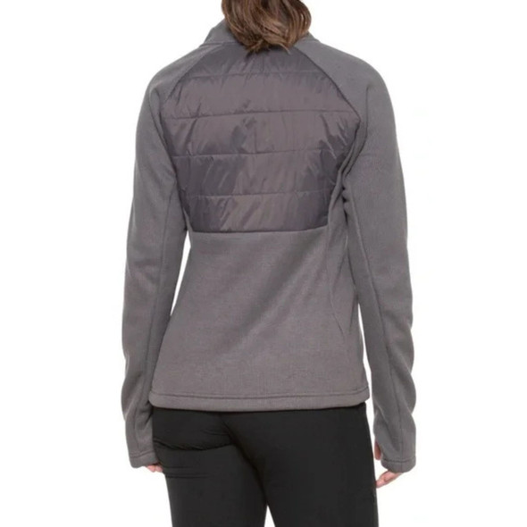 Spyder Women's Jacket Nova Hybrid Full Zip Mineral Gray Quilted Size S