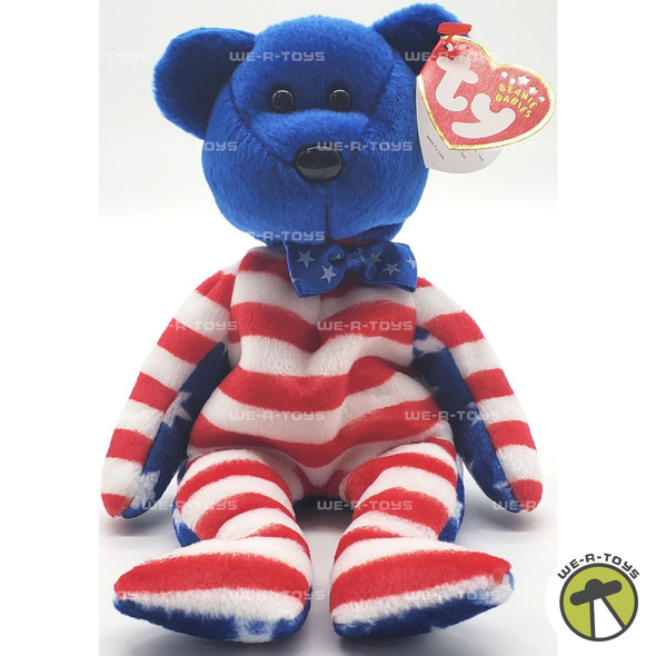 Ty Beanie Babies Liberty the Bear Blue Patriotic Plush 2002