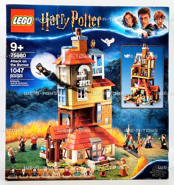 LEGO Harry Potter Attack on the Burrow 1047 Piece Building Set 75980