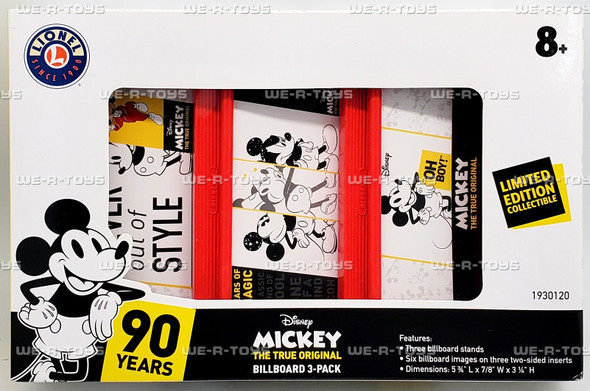 Disney's Mickey Mouse The True Original Billboard 3 Pack 2019 Lionel 1930120