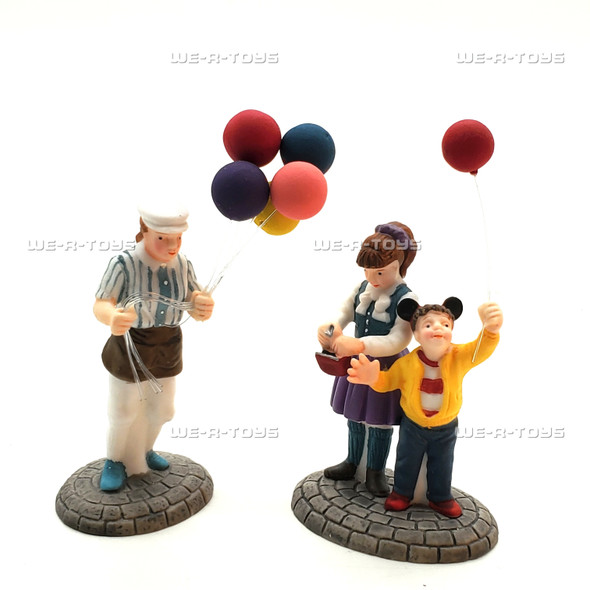 Department 56 Disney Parks Village Series Balloon Seller Set of 2 NEW