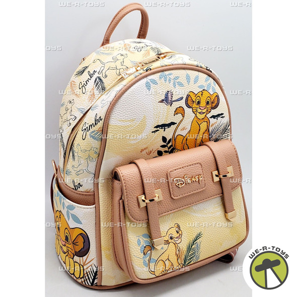 Wondapop Disney The Lion King Simba and Nala 11 Inch Vegan Leather Mini Backpack
