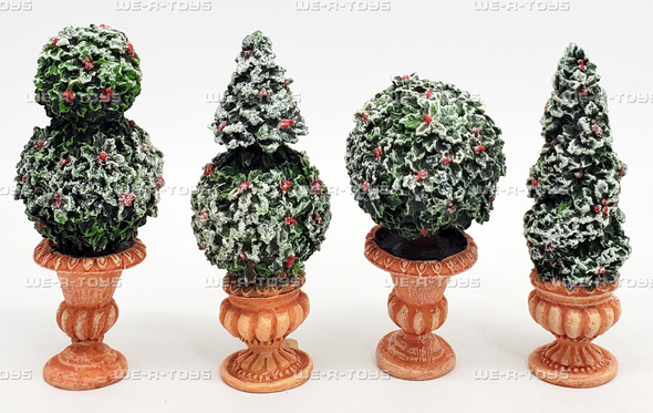 Department 56 Holly Topiaries Set of 4 Village Accessories 52899