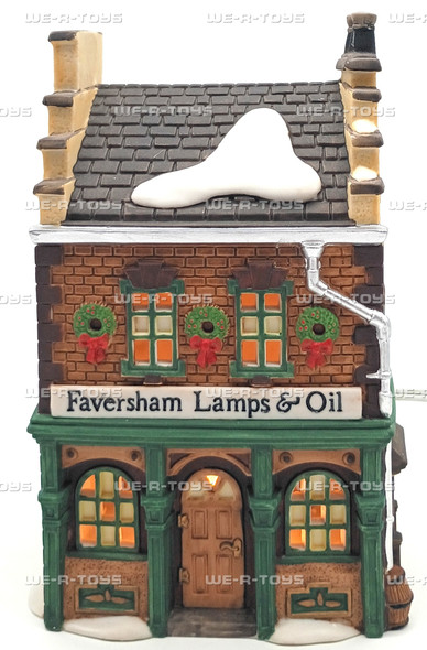 Department 56 Faversham Lamps and Oil Dickens Village Series Lighted Building