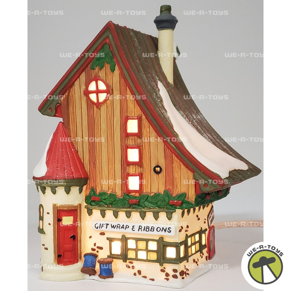 Department 56 Gift Wrap & Ribbons North Pole Series Lighted Building No. 56390