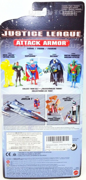 Justice League 2003 Batman Action Figure with Attack Armor Mattel B4423 NRFP