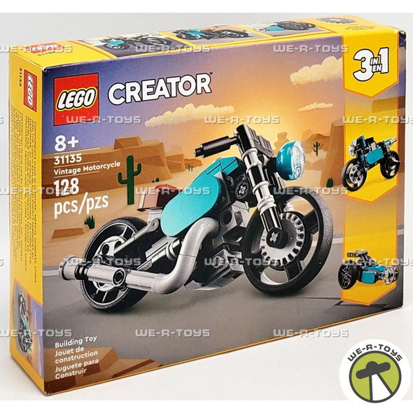 LEGO Creator 3 in 1 Vintage Motorcycle 128 Piece Building Set 31135