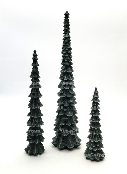 Department 56 Village Pencil Pines Cold Cast Porcelain Set of 3 #5246-9