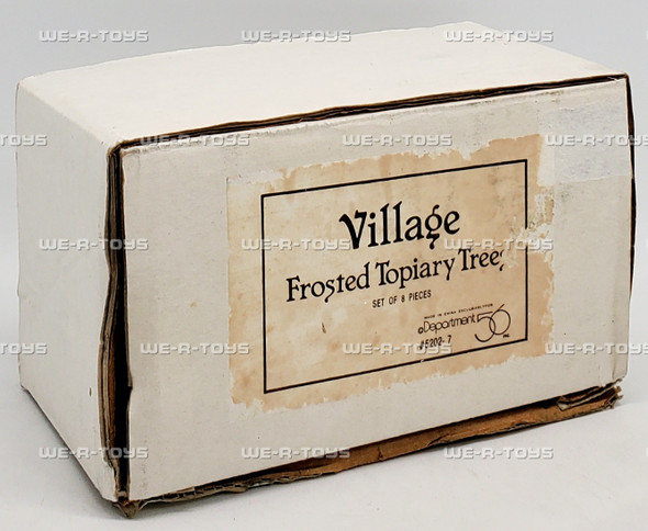 Department 56 Village Frosted Topiary Trees Set of 8 No. 52027
