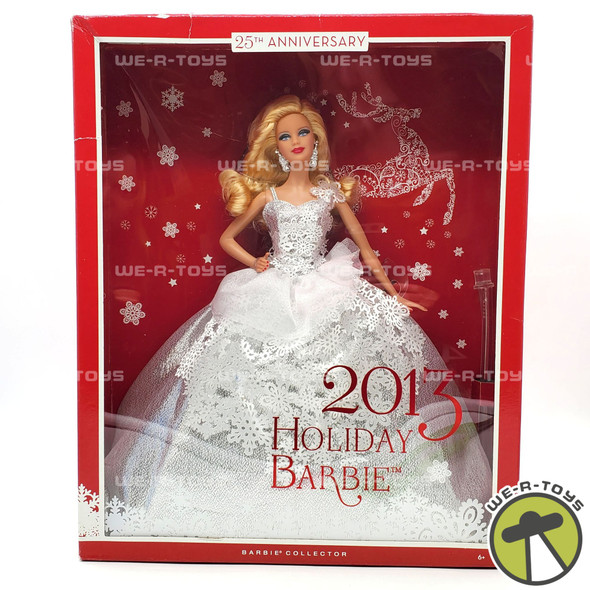 2013 Holiday Doll 25th Anniversary Barbie Doll Mattel #X8271 NEW