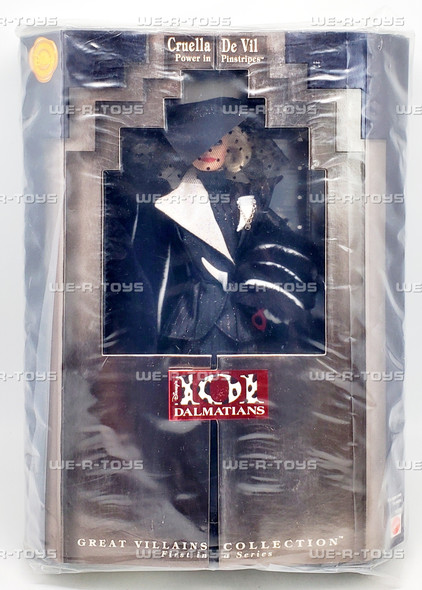 Disney's 101 Dalmatians Cruella De Vil Power in Pinstripes Doll 1996 Mattel