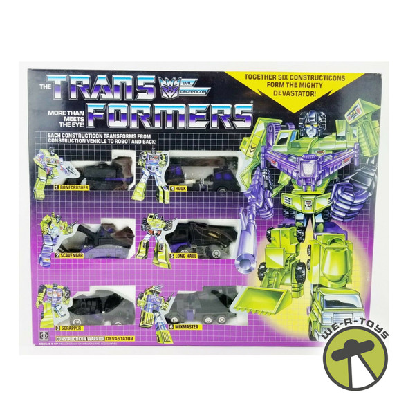 Transformers G1 Black Devastator Decepticons Re-Issue 6 Figure Set