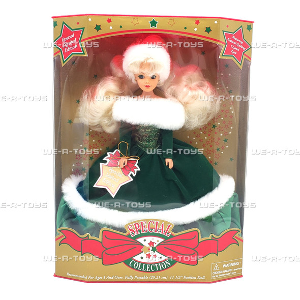Special Collection Limited Edition Winter Holiday Doll With Green Dress JPI NEW