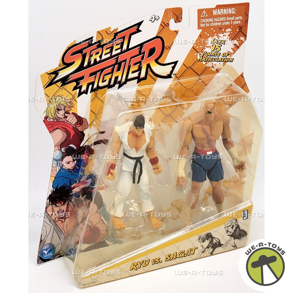 Street Fighter Ryu vs Sagat Action Figure Set Jazwares 13001