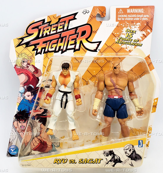 Street Fighter Ryu vs Sagat Action Figure Set Jazwares 13001