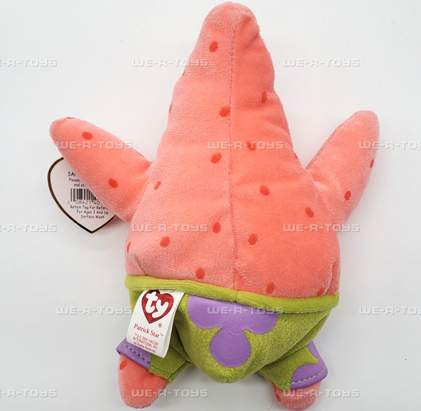 Ty Beanie Babies Patrick Star the Starfish Spongebob Squarepants Plush 2004