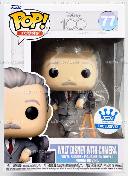 Funko POP Icons Disney 100 Walt Disney with Camera 77 Vinyl Figure