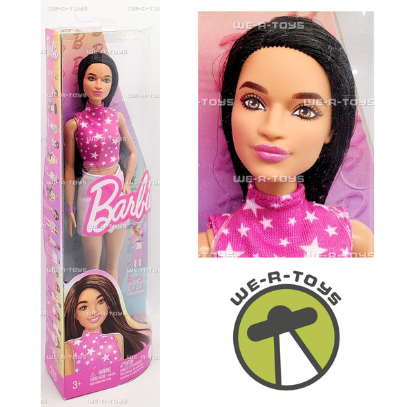 Barbie Doll #215 with Black Straight Hair Brown Eyes 2023 Mattel HRH13