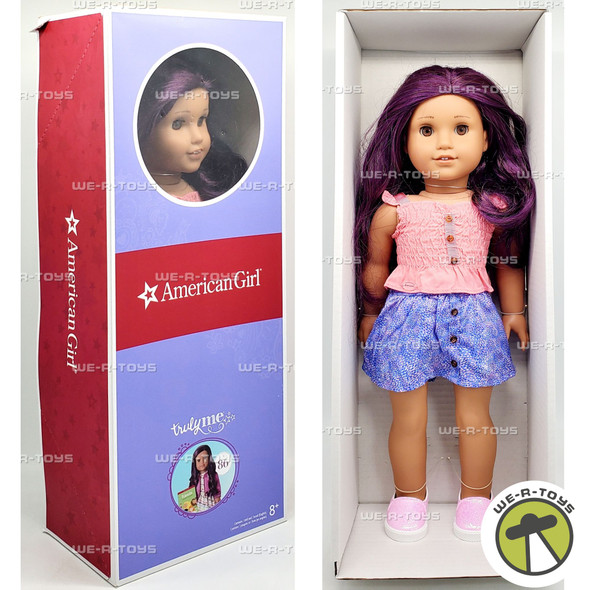 Truly Me 86 American Girl Doll Purple Hair Brown Eyes Tan Skin 89793