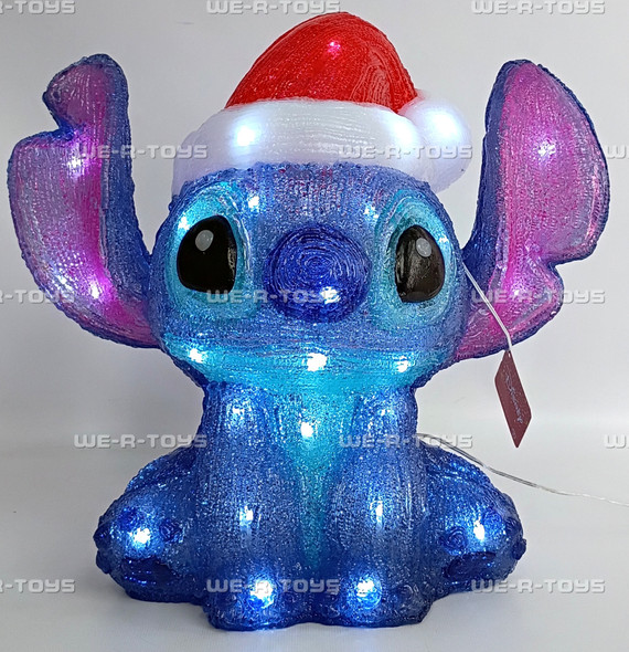 Disney Stitch In Santa Hat Lilo & Stitch Acrylic Light Up Statue Department 56