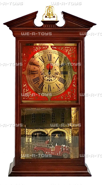 Franklin Mint Ahrens Fox Fire Engine Clock Featuring Ahrens-Fox Model Fire Truck