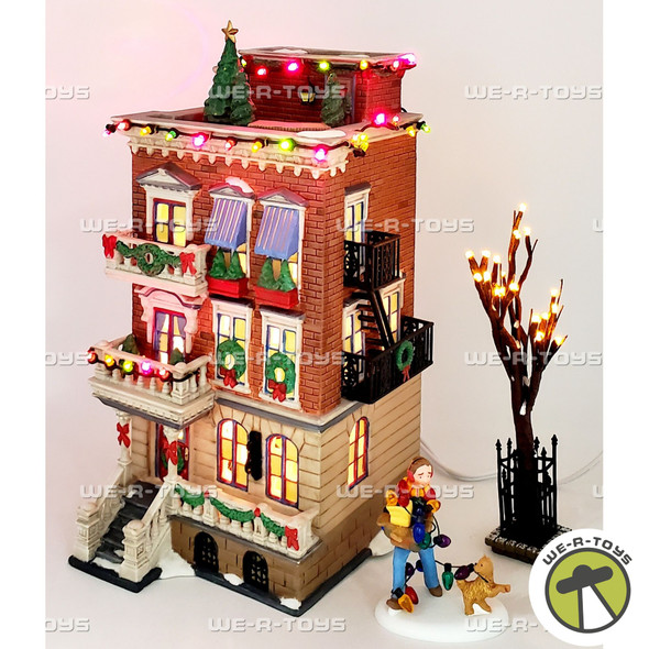 Department 56 Christmas in the City Parkside Holiday Brownstone Gift Set 58937