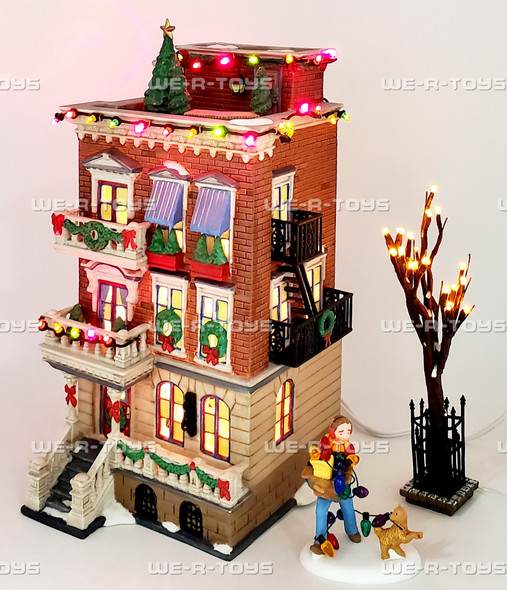 Department 56 Christmas in the City Parkside Holiday Brownstone Gift Set 58937