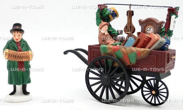 Department 56 Chelsea Market Curiosities Monger & Cart Set of 2 Accessories