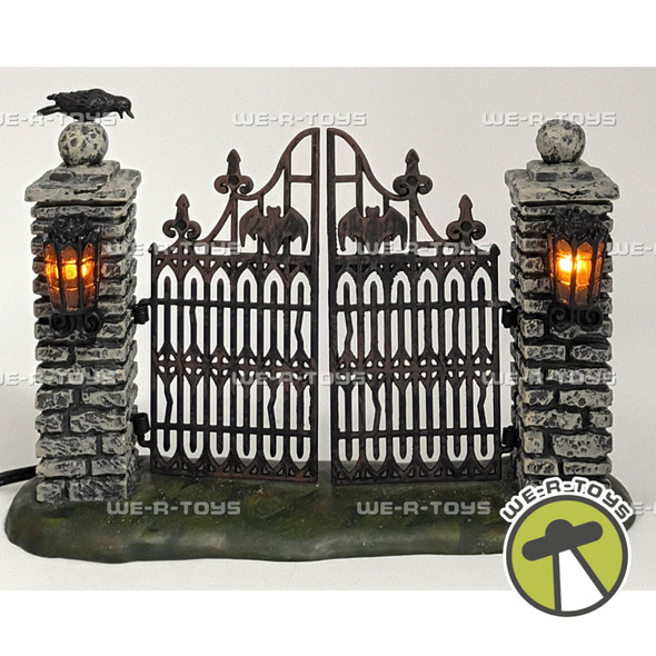 Department 56 Spooky Wrought Iron Gate Village Halloween Lighted Accessory