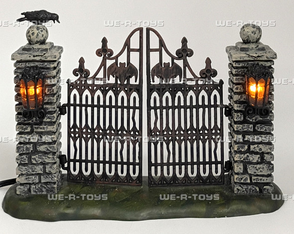 Department 56 Spooky Wrought Iron Gate Village Halloween Lighted Accessory