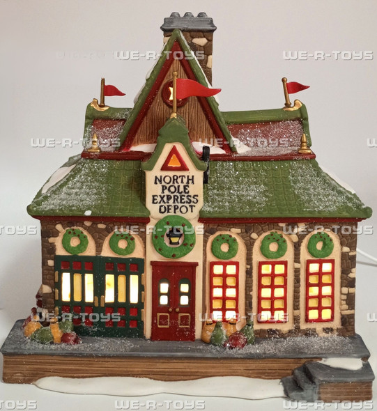 Department 56 North Pole Express Depot North Pole Series Lighted Building 5627-8