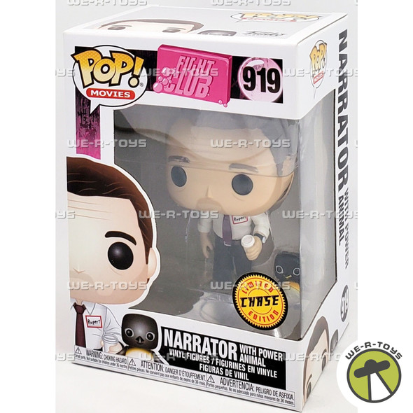 Funko POP Movies Fight Club Narrator with Power Animal 919 Vinyl Figure Chase