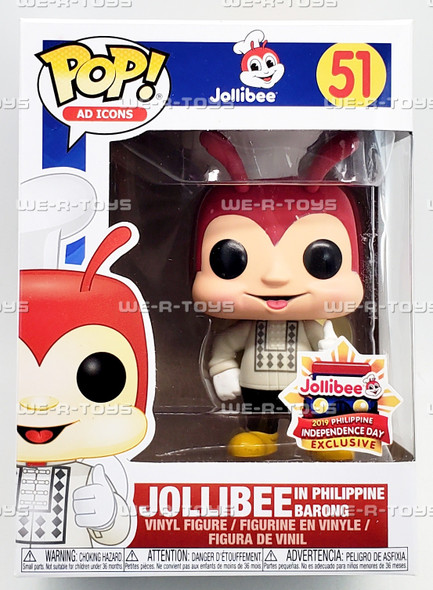 Funko POP Ad Icons Jollibee in Philippine Barong 51 Vinyl Figure