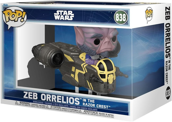 Funko Pop Rides Deluxe 383 Mandalorian & Grogu Zeb Orrelios in The Razor Crest