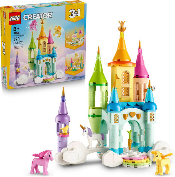 LEGO Creator 3 in 1 Unicorn Castle Building Toy for Kids