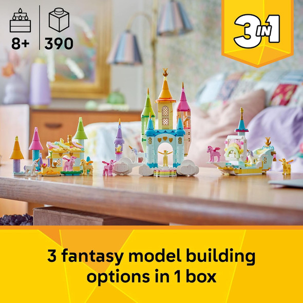 LEGO Creator 3 in 1 Unicorn Castle Building Toy for Kids