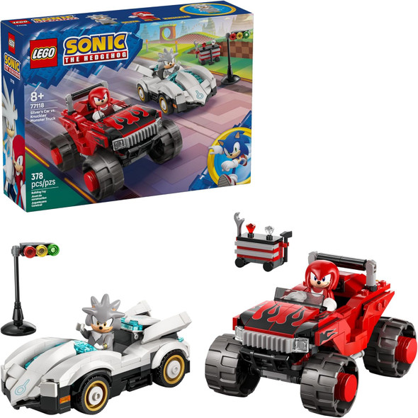 LEGO Sonic The Hedgehog Silvers Car vs. Knuckles Monster Truck Building Toy