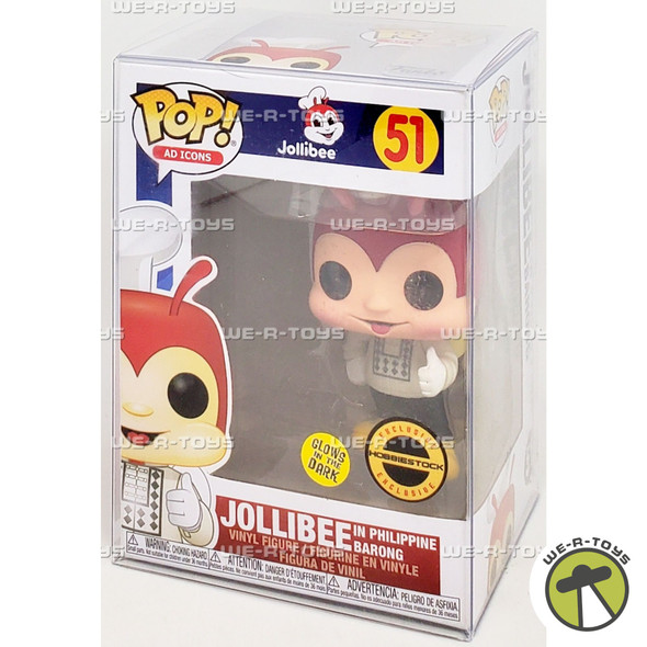 Funko POP Ad Icons Jollibee in Philippine Barong 51 Glow in The Dark Figure