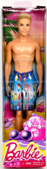 Barbie Beach Ken Doll Blond Hair 2013 Mattel BNC27