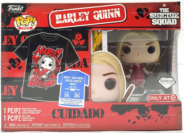 Funko Pop! Tees DC Harley Quinn The Suicide Squad Size 2XL & Figure 2021 #56749