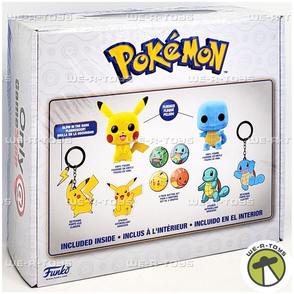 Funko Pokemon Collector's Box Featuring Flocked Pikachu and Squirtle