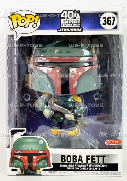 Funko POP Star Wars 40th Anniversary 367 Boba Fett 10 Inch Bobble Head Figure