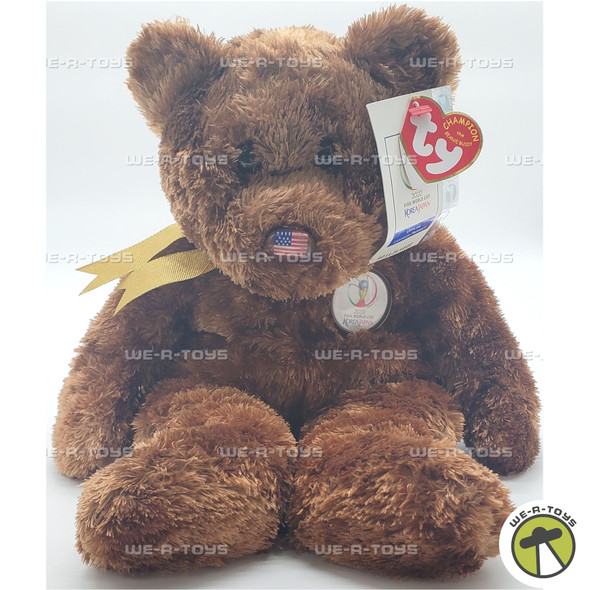 Ty Beanie Buddy Champion the FIFA Bear USA Plush